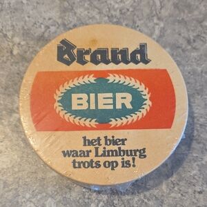 (J64) 1970's A brand Bier Coasters - Red and Blue
